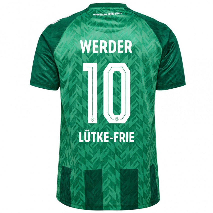 Herren Dennis Lütke-Frie #10 Grün Heimtrikot Trikot 2024/25 T-Shirt