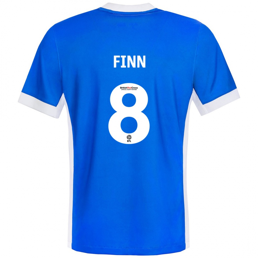 Herren Jamie Finn #8 Blau Weiß Heimtrikot Trikot 2024/25 T-Shirt