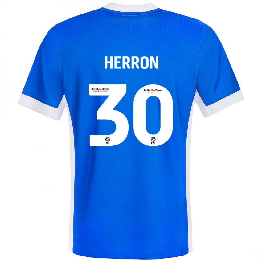 Herren Neve Herron #30 Blau Weiß Heimtrikot Trikot 2024/25 T-Shirt