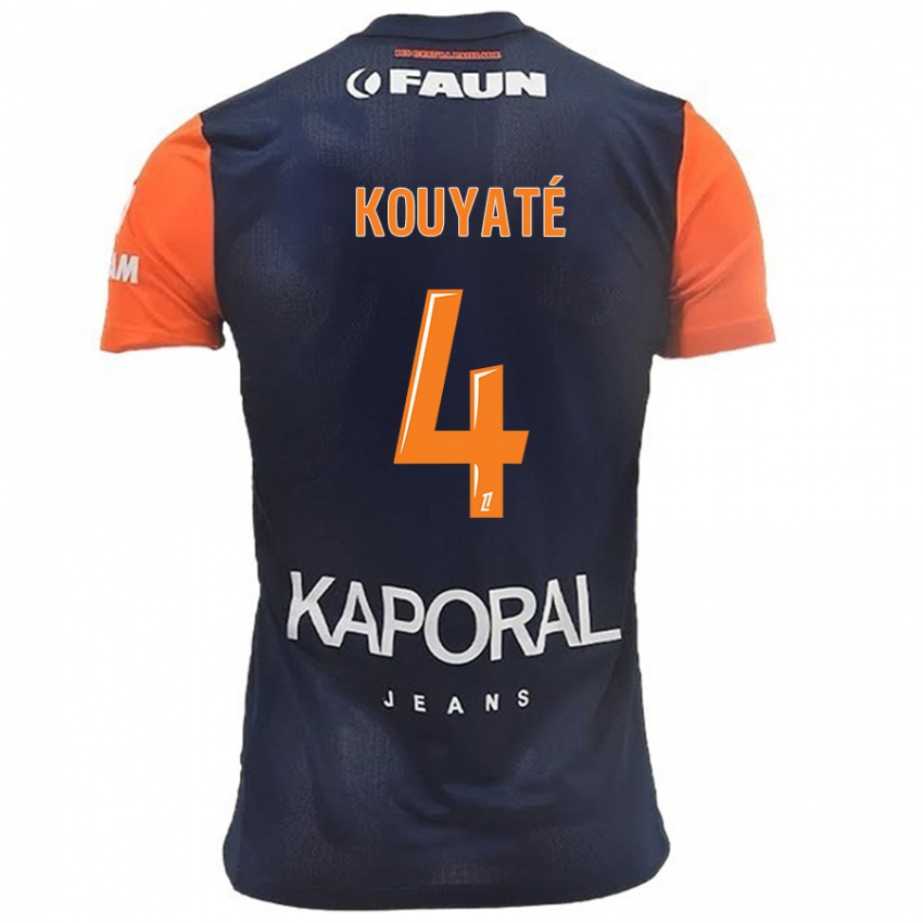 Herren Kiki Kouyaté #4 Marineblau Orange Heimtrikot Trikot 2024/25 T-Shirt