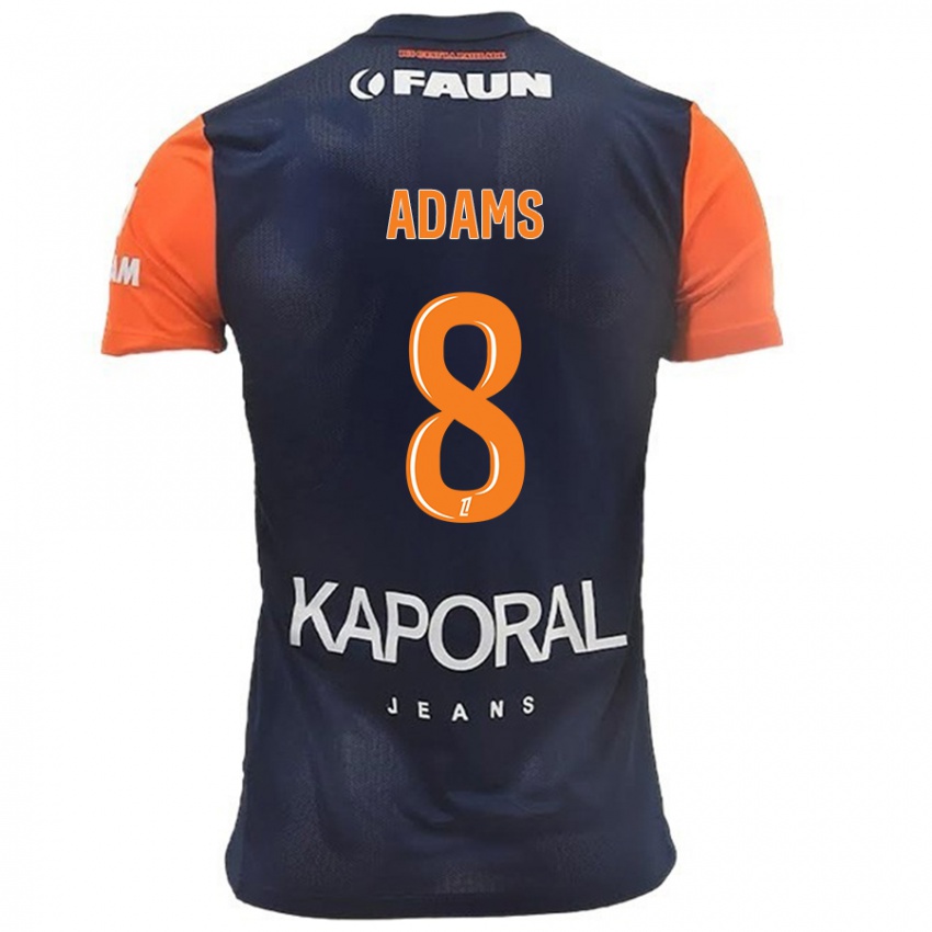 Herren Akor Adams #8 Marineblau Orange Heimtrikot Trikot 2024/25 T-Shirt