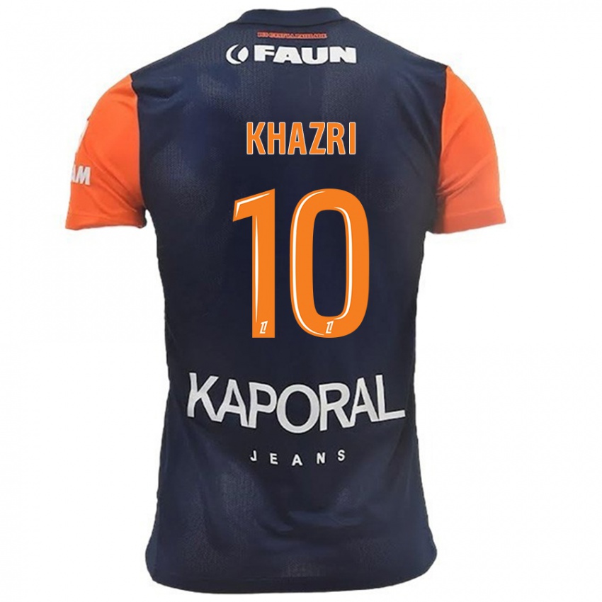 Herren Wahbi Khazri #10 Marineblau Orange Heimtrikot Trikot 2024/25 T-Shirt