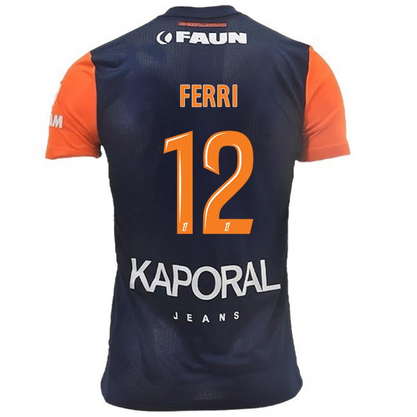 Herren Jordan Ferri #12 Marineblau Orange Heimtrikot Trikot 2024/25 T-Shirt