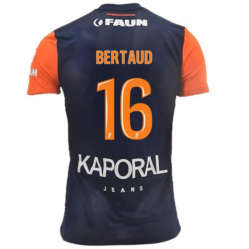 Herren Dimitry Bertaud #16 Marineblau Orange Heimtrikot Trikot 2024/25 T-Shirt