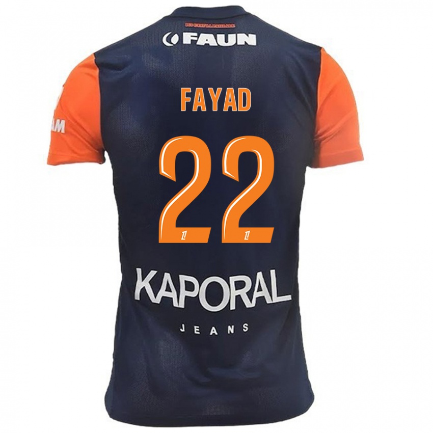 Herren Khalil Fayad #22 Marineblau Orange Heimtrikot Trikot 2024/25 T-Shirt