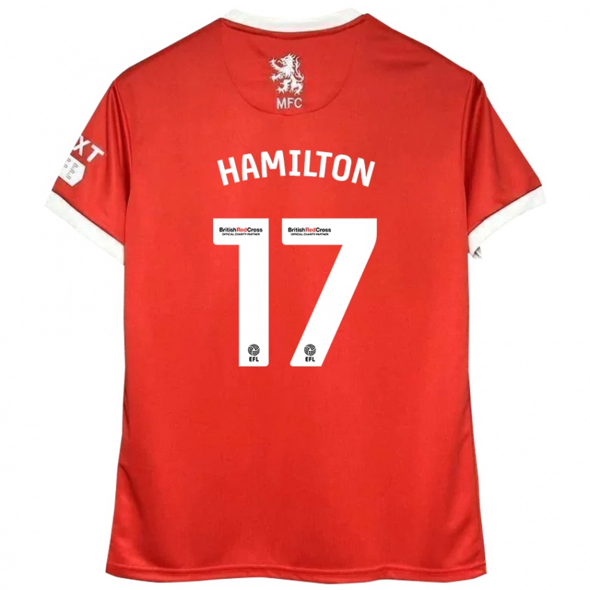 Herren Micah Hamilton #17 Rot Weiß Heimtrikot Trikot 2024/25 T-Shirt