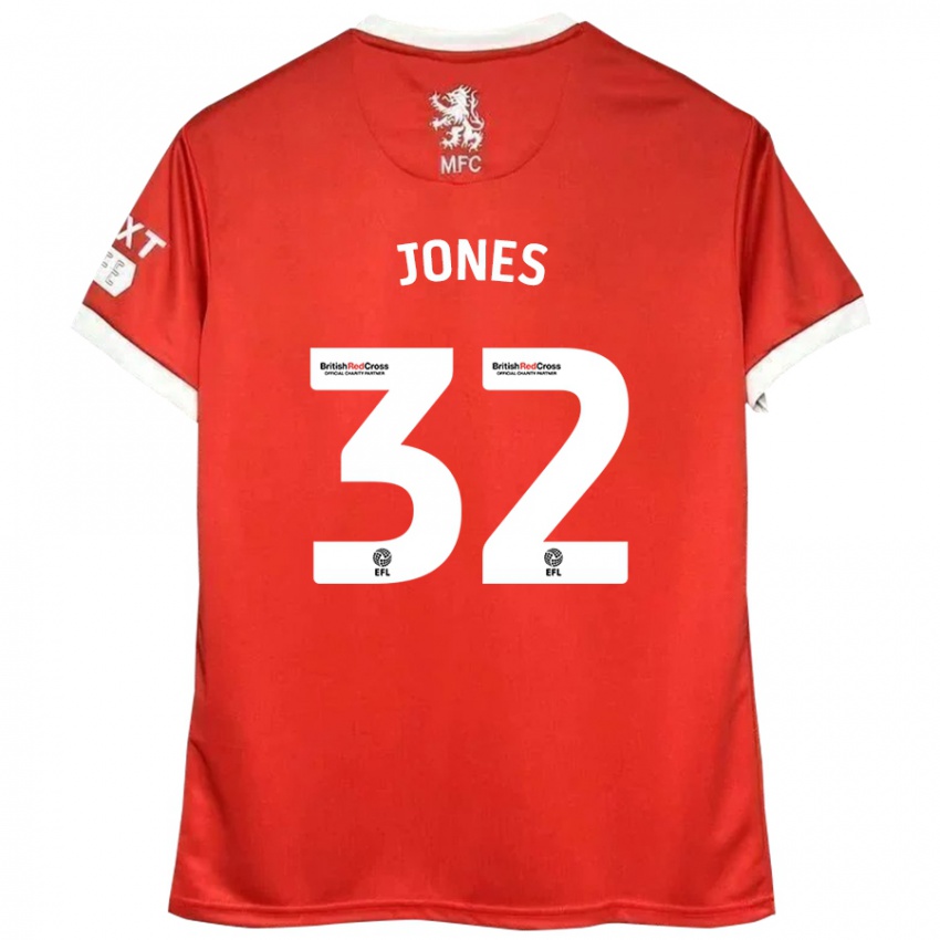 Herren Jamie Jones #32 Rot Weiß Heimtrikot Trikot 2024/25 T-Shirt