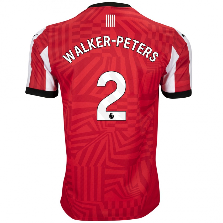 Herren Kyle Walker-Peters #2 Rot Weiß Heimtrikot Trikot 2024/25 T-Shirt