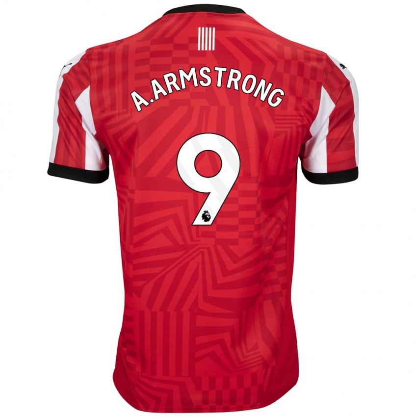 Herren Adam Armstrong #9 Rot Weiß Heimtrikot Trikot 2024/25 T-Shirt