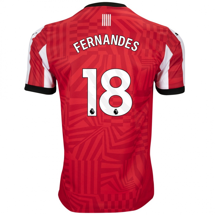 Herren Mateus Fernandes #18 Rot Weiß Heimtrikot Trikot 2024/25 T-Shirt