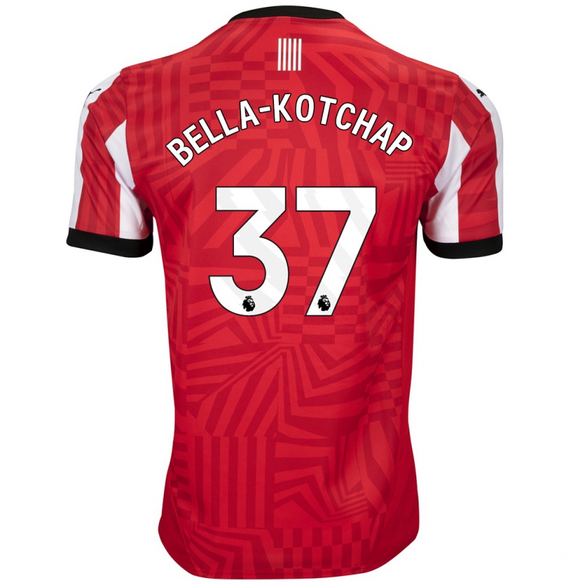 Herren Armel Bella-Kotchap #37 Rot Weiß Heimtrikot Trikot 2024/25 T-Shirt