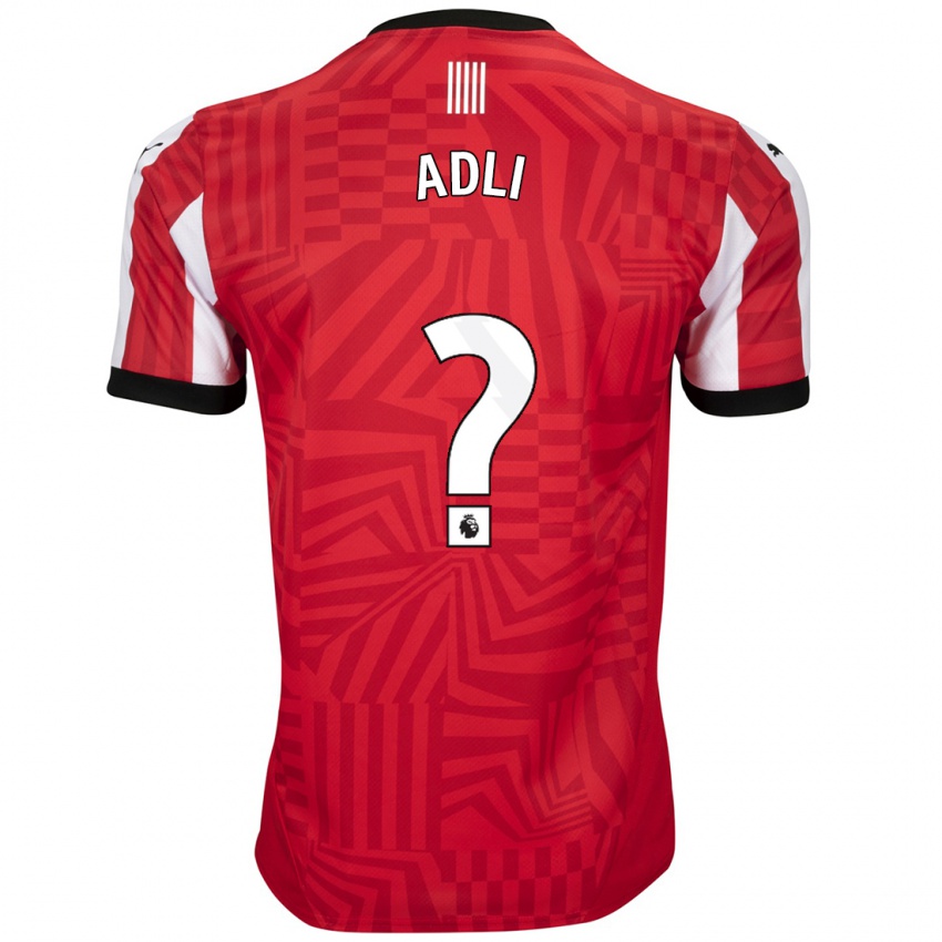 Herren Mohamed Adli #0 Rot Weiß Heimtrikot Trikot 2024/25 T-Shirt