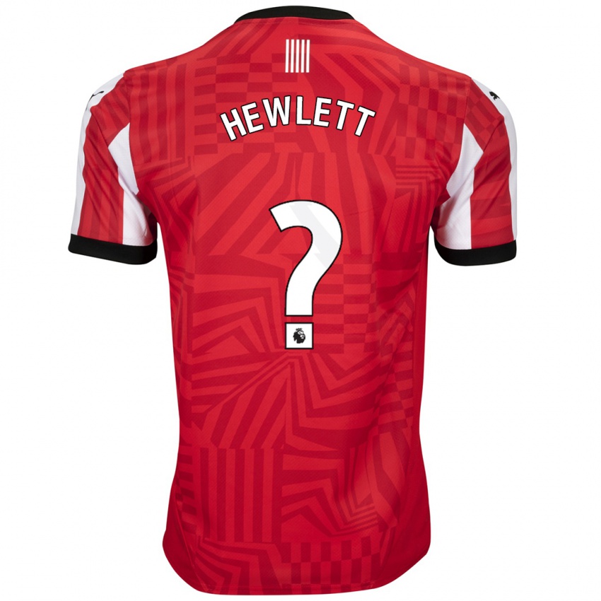 Herren Jem Hewlett #0 Rot Weiß Heimtrikot Trikot 2024/25 T-Shirt