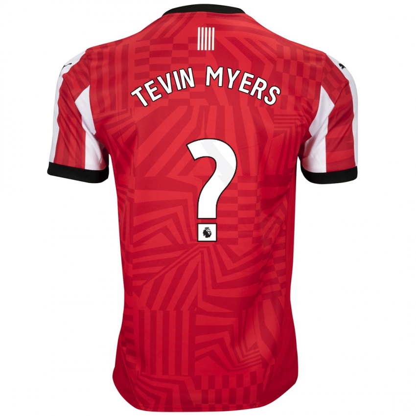 Herren Tevin Myers #0 Rot Weiß Heimtrikot Trikot 2024/25 T-Shirt