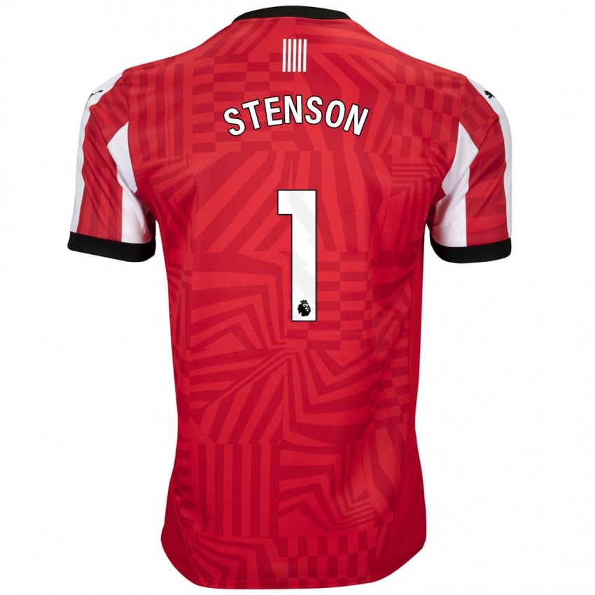 Herren Fran Stenson #1 Rot Weiß Heimtrikot Trikot 2024/25 T-Shirt