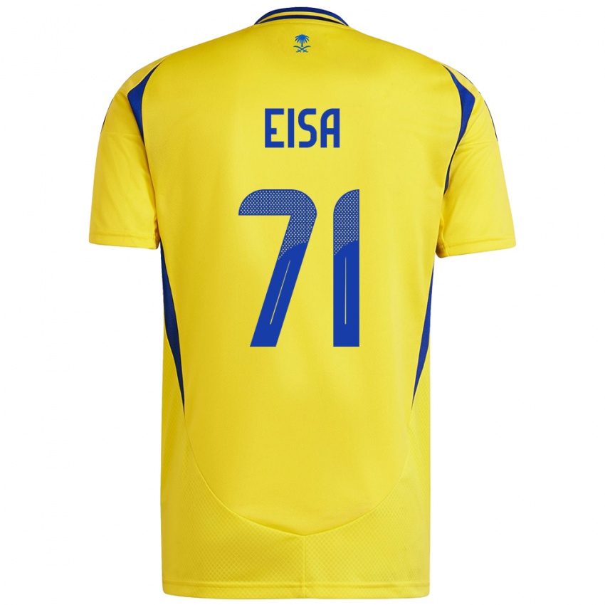 Herren Bayan Eisa #71 Gelb Blau Heimtrikot Trikot 2024/25 T-Shirt