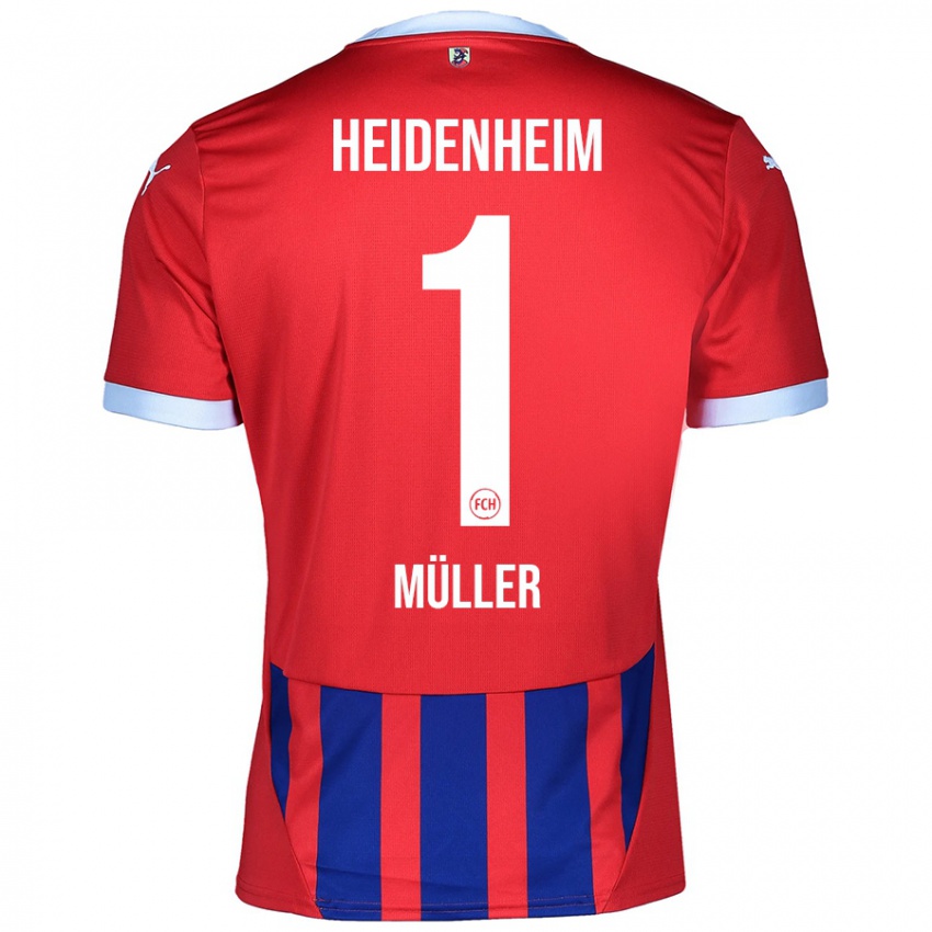 Herren Kevin Müller #1 Rot Blau Heimtrikot Trikot 2024/25 T-Shirt