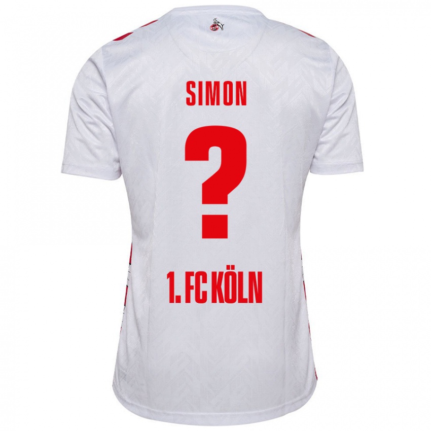 Herren Josias Simon #0 Weiß Rot Heimtrikot Trikot 2024/25 T-Shirt