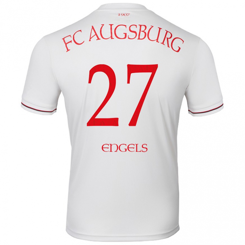 Herren Arne Engels #27 Weiß Heimtrikot Trikot 2024/25 T-Shirt