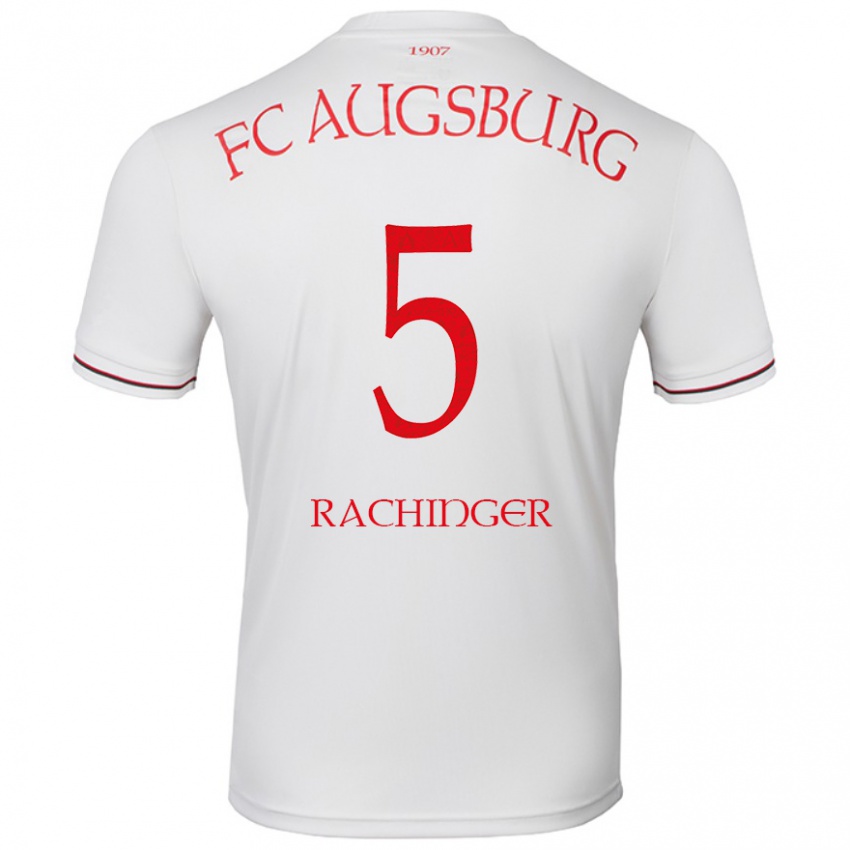 Herren Lorenz Rachinger #5 Weiß Heimtrikot Trikot 2024/25 T-Shirt