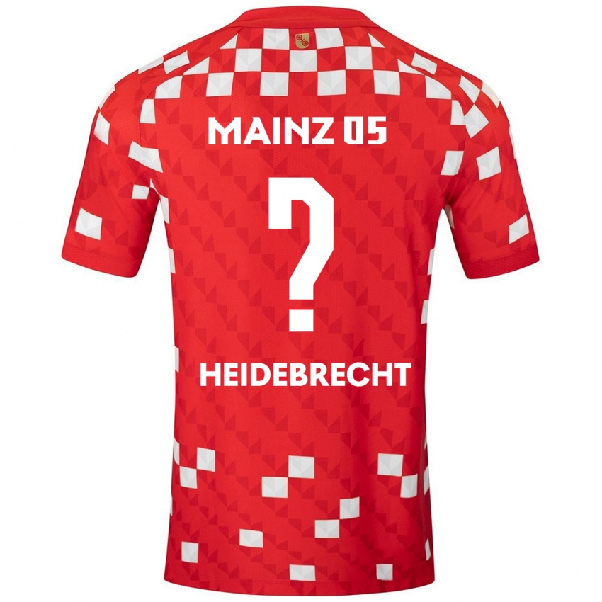 Herren Elias Heidebrecht #0 Weiß Rot Heimtrikot Trikot 2024/25 T-Shirt