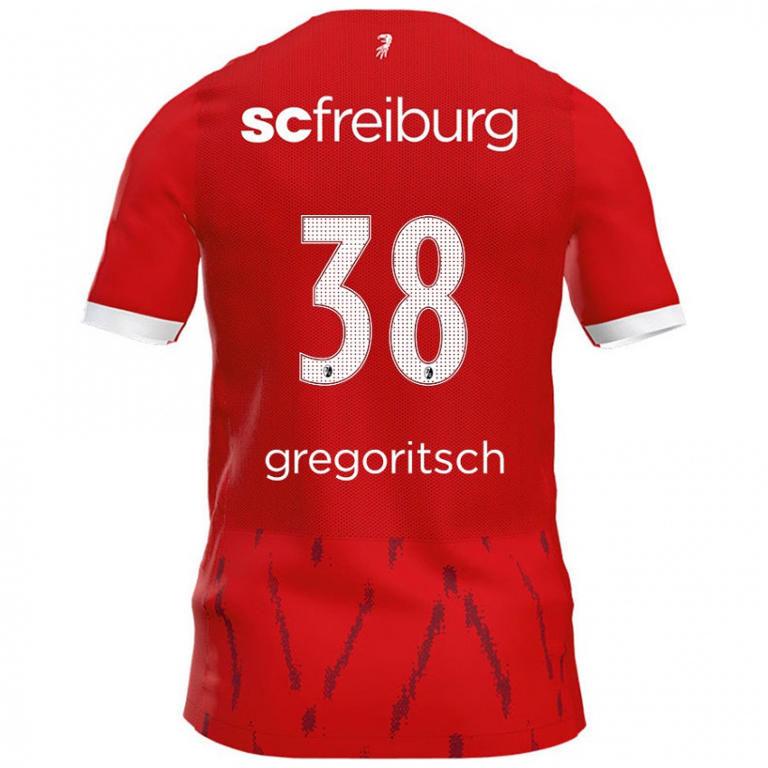 Herren Michael Gregoritsch #38 Rot Heimtrikot Trikot 2024/25 T-Shirt