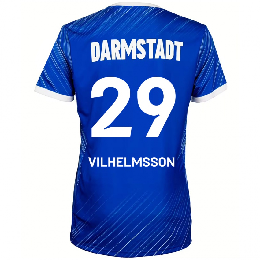 Herren Oscar Vilhelmsson #29 Blau Weiß Heimtrikot Trikot 2024/25 T-Shirt