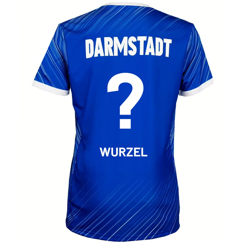 Herren Elias Wurzel #0 Blau Weiß Heimtrikot Trikot 2024/25 T-Shirt