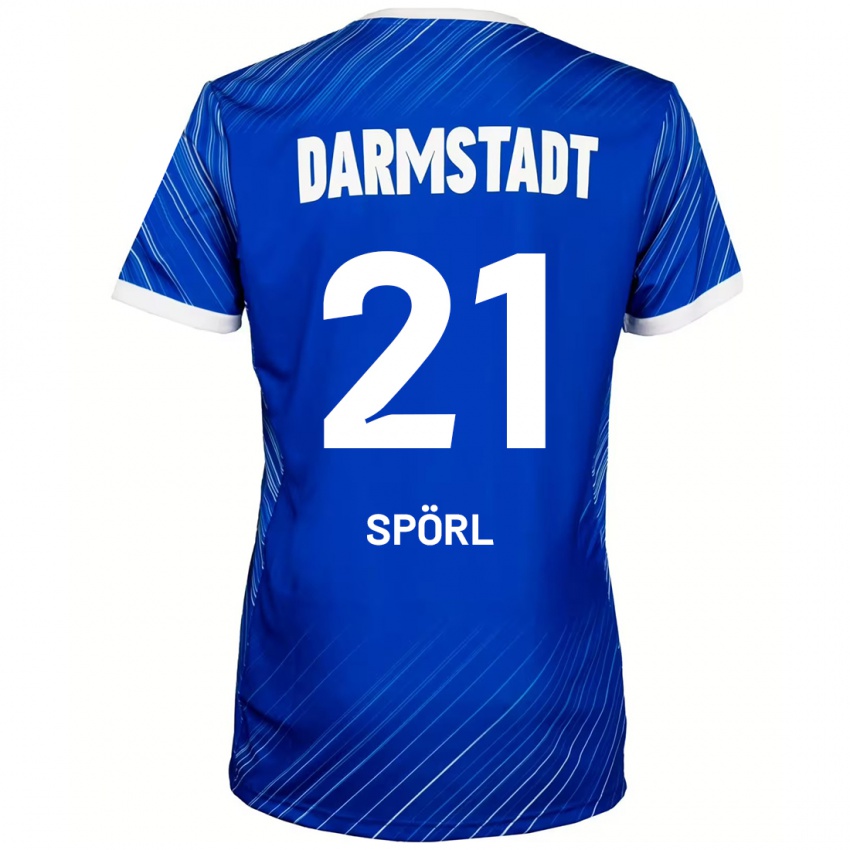 Herren Luca Spörl #21 Blau Weiß Heimtrikot Trikot 2024/25 T-Shirt