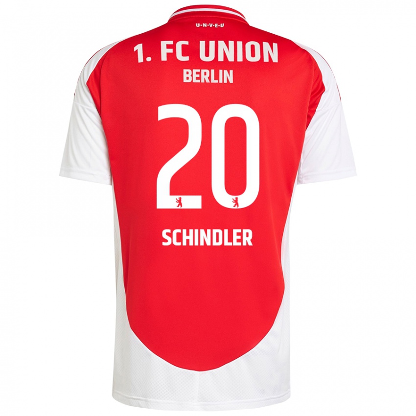 Herren Elisa Schindler #20 Rot Weiß Heimtrikot Trikot 2024/25 T-Shirt