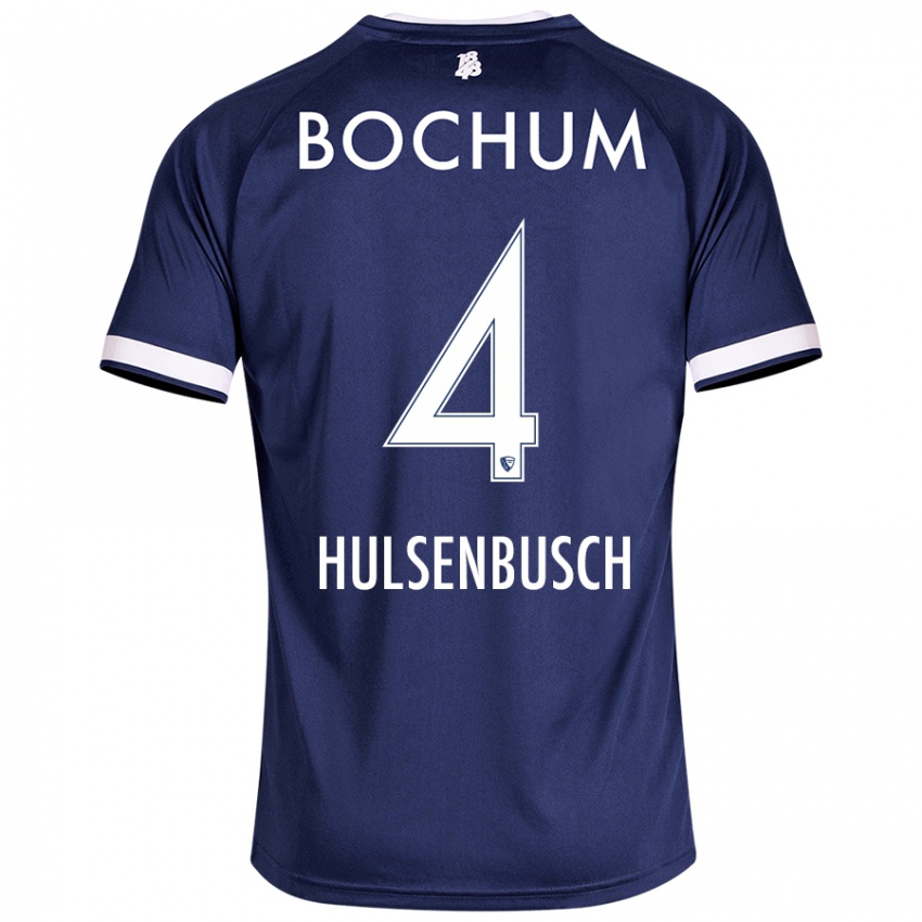 Herren Daniel Hülsenbusch #4 Dunkelblau Heimtrikot Trikot 2024/25 T-Shirt