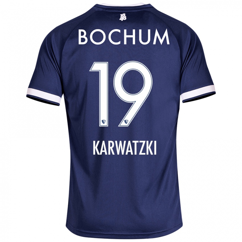 Herren Lucy Karwatzki #19 Dunkelblau Heimtrikot Trikot 2024/25 T-Shirt