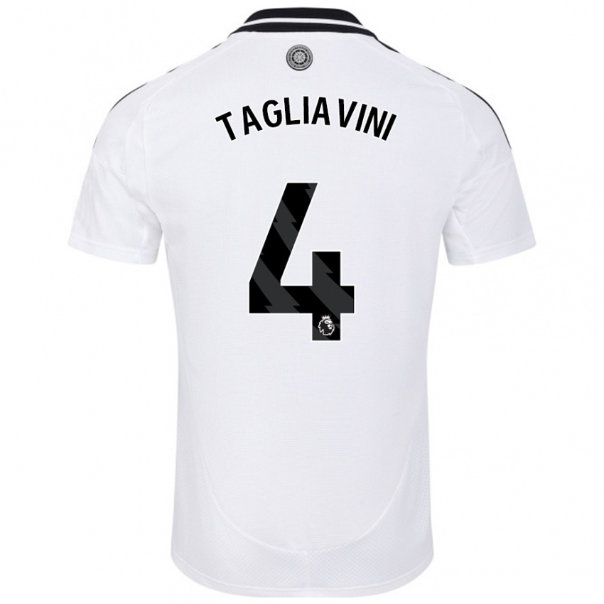 Herren Ella Tagliavini #4 Weiß Heimtrikot Trikot 2024/25 T-Shirt