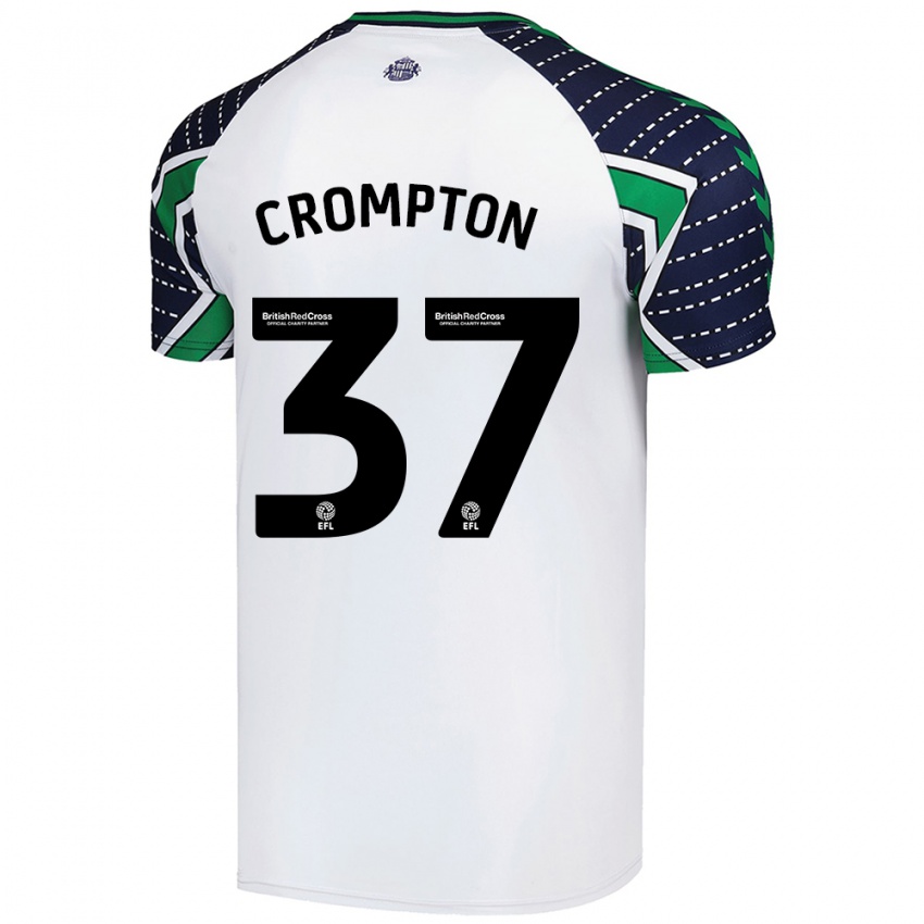 Herren Ben Crompton #37 Weiß Auswärtstrikot Trikot 2024/25 T-Shirt