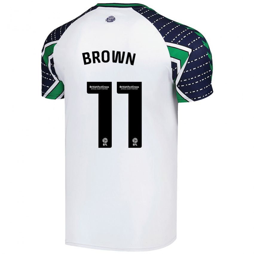 Herren Jessica Brown #11 Weiß Auswärtstrikot Trikot 2024/25 T-Shirt