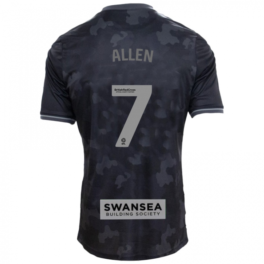 Herren Joe Allen #7 Schwarz Auswärtstrikot Trikot 2024/25 T-Shirt