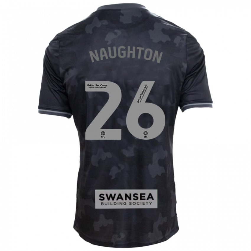 Herren Kyle Naughton #26 Schwarz Auswärtstrikot Trikot 2024/25 T-Shirt