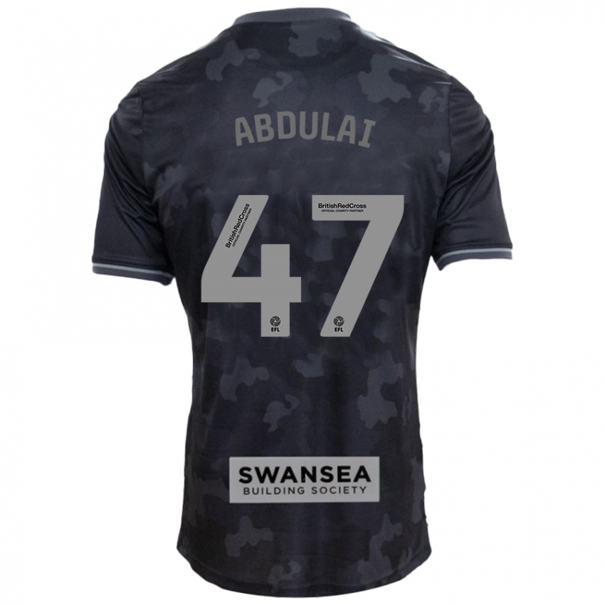 Herren Azeem Abdulai #47 Schwarz Auswärtstrikot Trikot 2024/25 T-Shirt