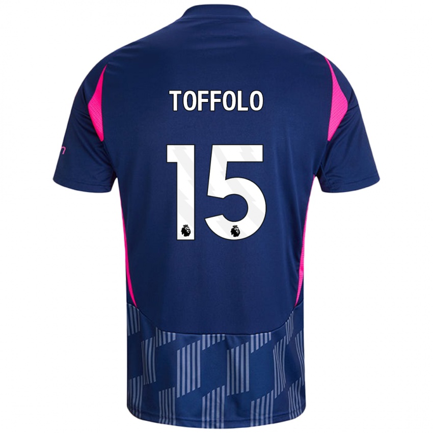 Herren Harry Toffolo #15 Königsblau Rosa Auswärtstrikot Trikot 2024/25 T-Shirt