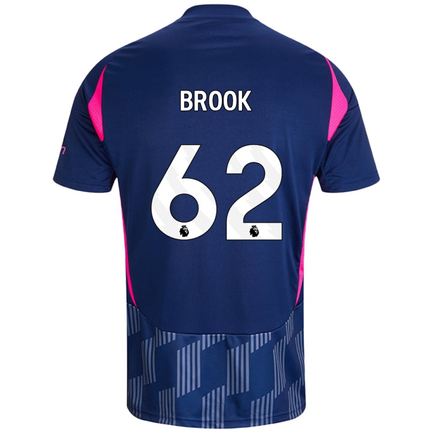 Herren Will Brook #62 Königsblau Rosa Auswärtstrikot Trikot 2024/25 T-Shirt