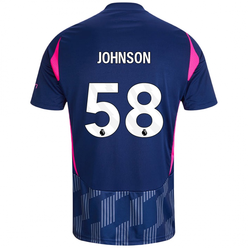 Herren Pharrell Johnson #58 Königsblau Rosa Auswärtstrikot Trikot 2024/25 T-Shirt