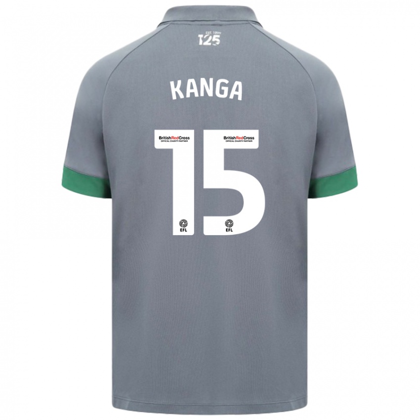 Herren Wilfried Kanga #15 Dunkelgrau Auswärtstrikot Trikot 2024/25 T-Shirt