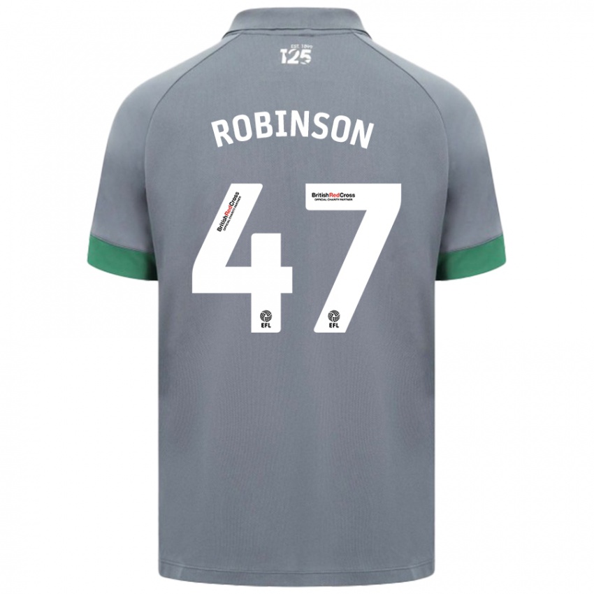 Herren Callum Robinson #47 Dunkelgrau Auswärtstrikot Trikot 2024/25 T-Shirt