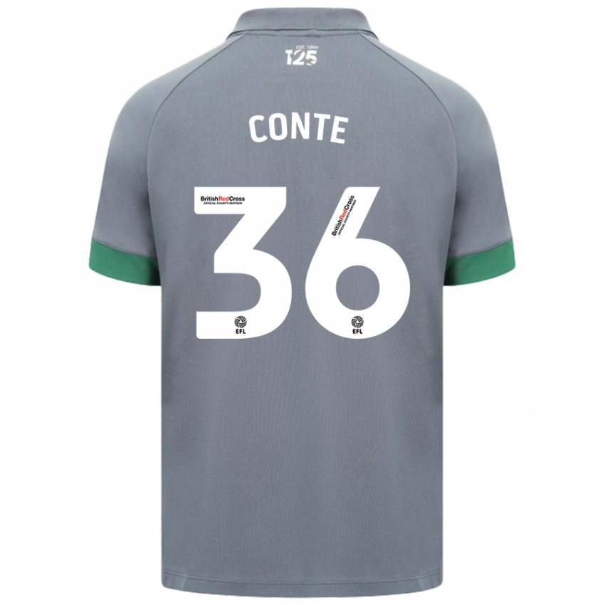 Herren Raheem Conte #36 Dunkelgrau Auswärtstrikot Trikot 2024/25 T-Shirt