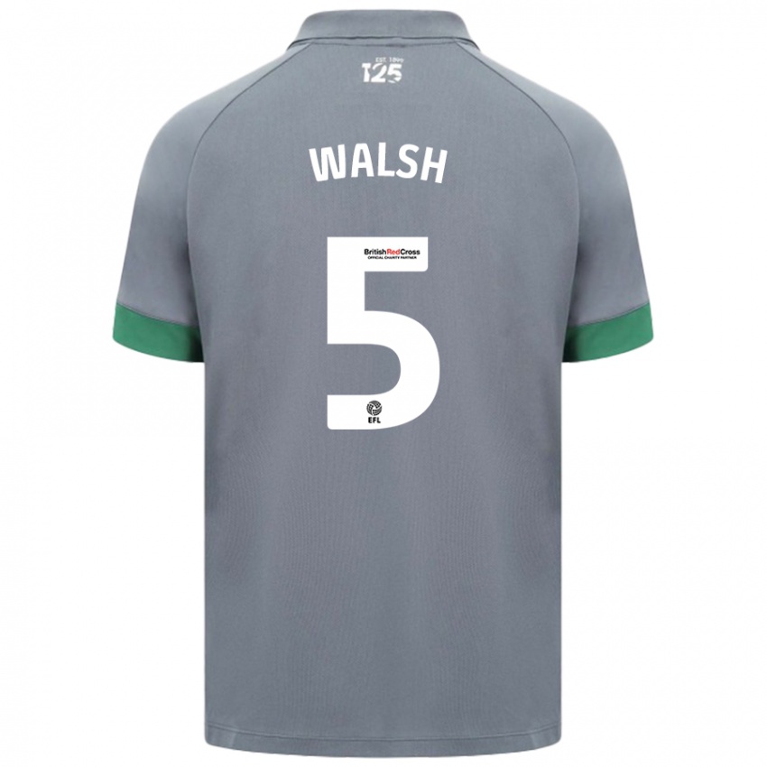 Herren Siobhan Walsh #5 Dunkelgrau Auswärtstrikot Trikot 2024/25 T-Shirt