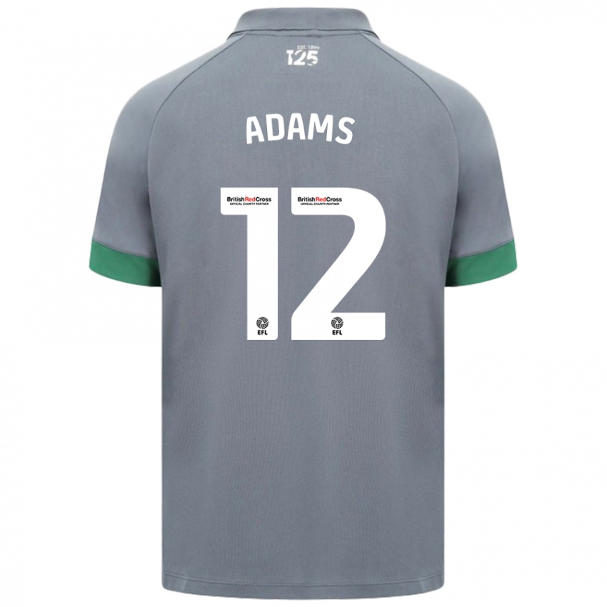 Herren Kelly Adams #12 Dunkelgrau Auswärtstrikot Trikot 2024/25 T-Shirt