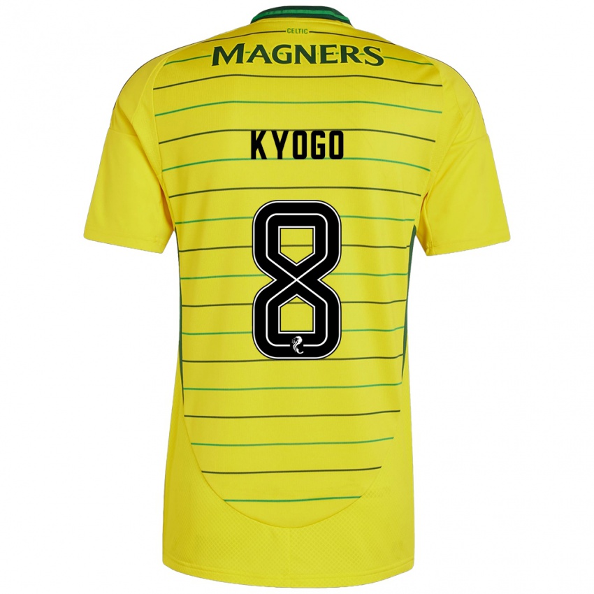 Herren Kyogo Furuhashi #8 Gelb Auswärtstrikot Trikot 2024/25 T-Shirt