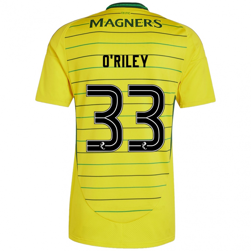 Herren Matt O'riley #33 Gelb Auswärtstrikot Trikot 2024/25 T-Shirt