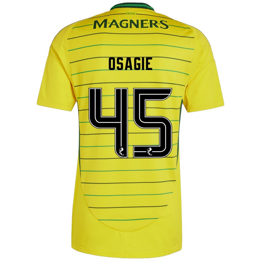 Herren Justin Osagie #45 Gelb Auswärtstrikot Trikot 2024/25 T-Shirt