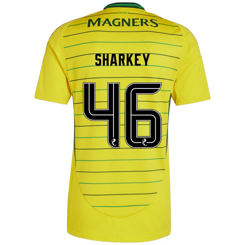 Herren Amy Sharkey #46 Gelb Auswärtstrikot Trikot 2024/25 T-Shirt